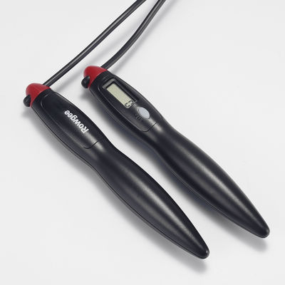 طناب پرش بدون سیم سیاه ساده JS-310 با طول 200mm و شمارنده حلقه