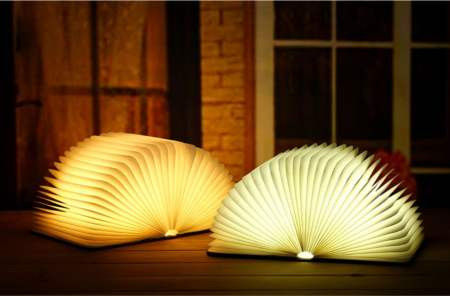 شارژ USB LED شکل های مختلف خلاقانه چراغ های کتاب چوبی آسان برای استفاده