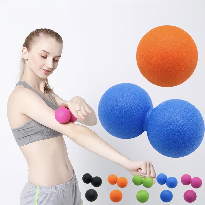 ماساژ بافت های عمیق توپ بادام زمینی کاهش تنش عضلانی افزایش انعطاف پذیری Ultimate Yoga Fitness ابزار آزادسازی میوفاسسیال برای ورزشکاران و علاقه مندان به یوگا